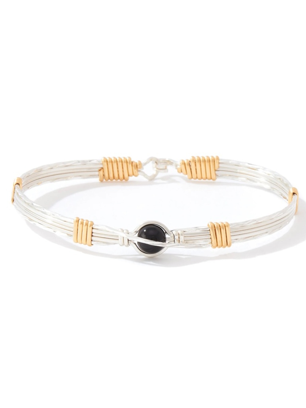Ronaldo remembrance bracelet Silver & Gold Bracelet with Black onyx small NWT